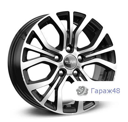 K&amp;K KC736 R16 / 6.5J PCD 5x114.3 ET 45 ЦО 67.1 Литые Черный с полированной лицевой поверхностью