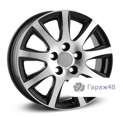 Replica TO15 R16 / 6.5J PCD 5x114.3 ET 40 ЦО 60.1 Литые Черный с полированной лицевой поверхностью