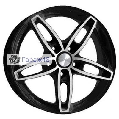 Skad Turin R16 / 6.5J PCD 5x108 ET 50 ЦО 63.3 Литые Черный глянцевый с полированной лицевой поверхностью