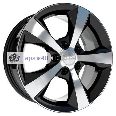 Skad Kioln R16 / 7J PCD 5x108 ET 50 ЦО 63.3 Литые Черный глянцевый с полированной лицевой поверхностью