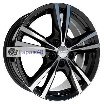 Skad Melburn R17 / 7J PCD 5x108 ET 50 ЦО 63.4 Литые Черный глянцевый с полированной лицевой поверхностью