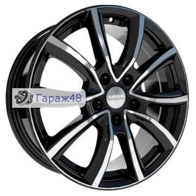 Skad Ontario R17 / 7J PCD 5x112 ET 43 ЦО 57.1 Литые Черный глянцевый с полированной лицевой поверхностью