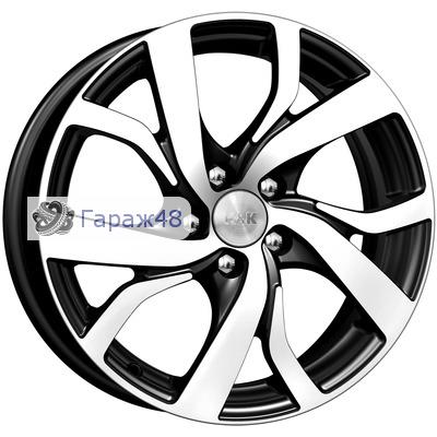 K&amp;K KC607 R15 / 6J PCD 5x100 ET 38 ЦО 57.1 Литые Черный глянцевый с полированной лицевой поверхностью