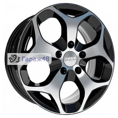 Skad Gamburg R16 / 6.5J PCD 5x114.3 ET 38 ЦО 67.1 Литые Черный глянцевый с полированной лицевой поверхностью